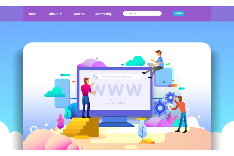web-design-homepage-concept-of-desktop-illustration