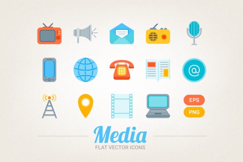 flat-media-icons