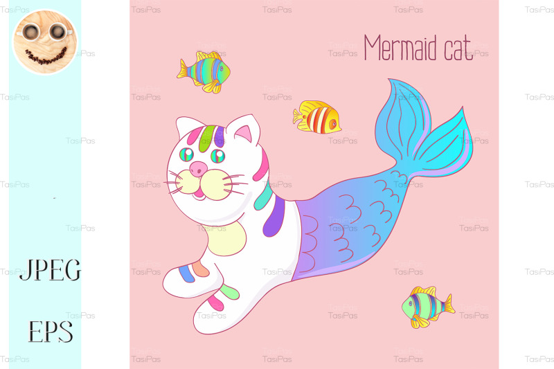 cute-mermaid-cat-purrmaid-with-purple-tail