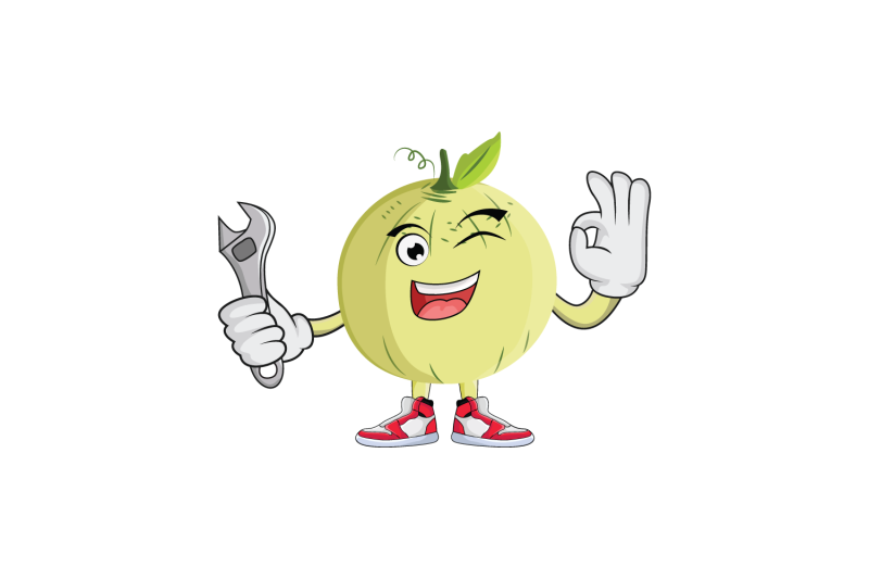 cantaloupe-with-wrench-fruit-cartoon-character-design-graphic