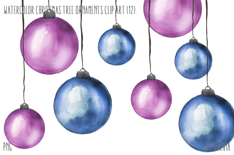 watercolor-christmas-tree-ornaments