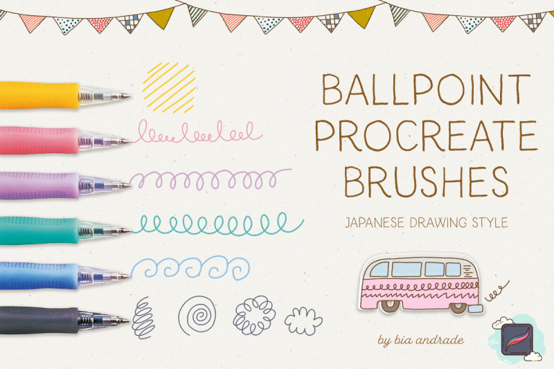 ballpoint-procreate-brushes-japanese-drawing-style