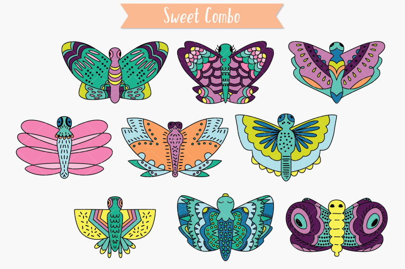 hand-drawn-colored-butterflies-moth-insect-flying-bugs