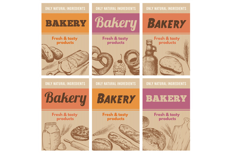 bakery-posters-fresh-bread-sketch-wheat-ear-and-tastiness-natural-in