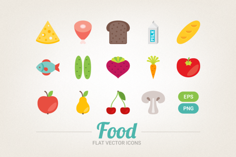 flat-food-icons