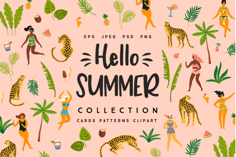 hello-summer-vector-collection