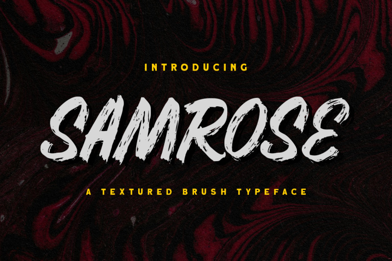 samrose-textured-brush-typeface