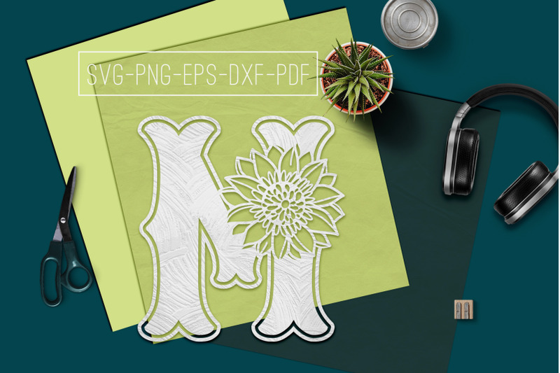 sunflower-alphabet-papercut-bundle-a-z-26-and-ornaments-svg-pdf
