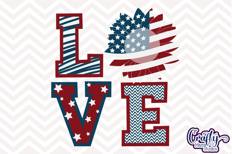 Download Sunflower Svg Usa Flag Sunflower Love Svg American Flag Svg By Crafty Mama Studios Thehungryjpeg Com