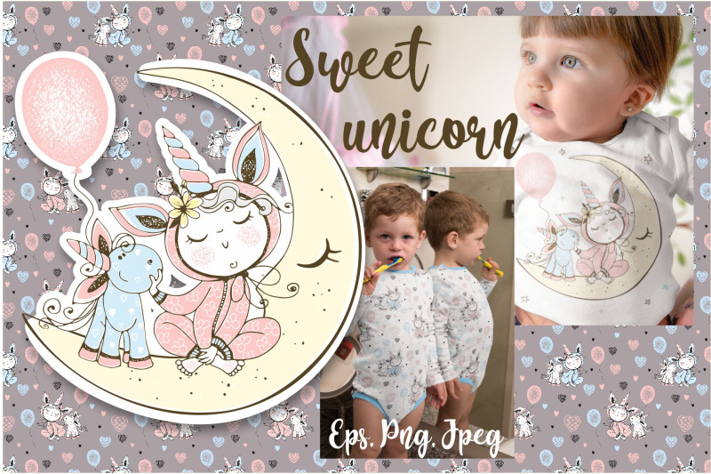 unicorn-png-svg-baby-in-pajamas-with-a-unicorn-toy-baby-shower