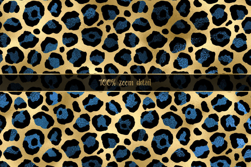 blue-and-gold-leopard-digital-paper