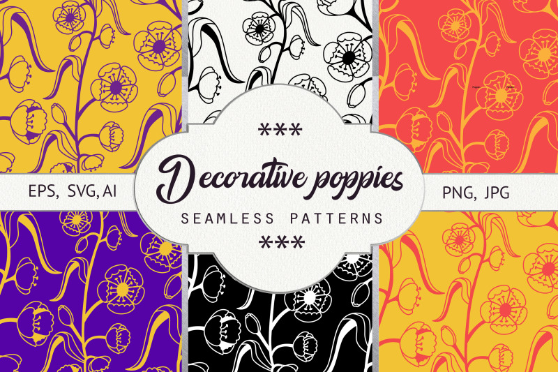 decorative-poppies-seamless-pattern