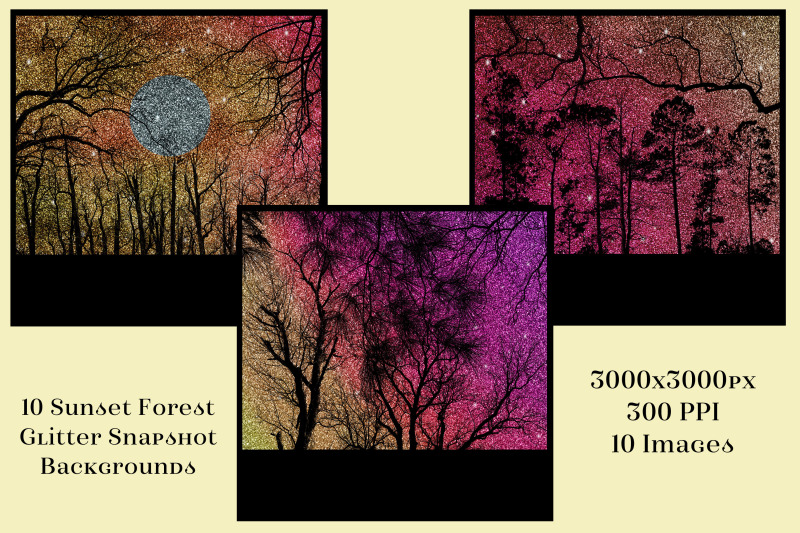 sunset-forest-glitter-snapshot-backgrounds-10-image-set