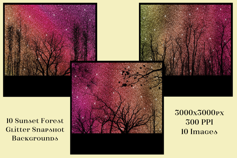 sunset-forest-glitter-snapshot-backgrounds-10-image-set