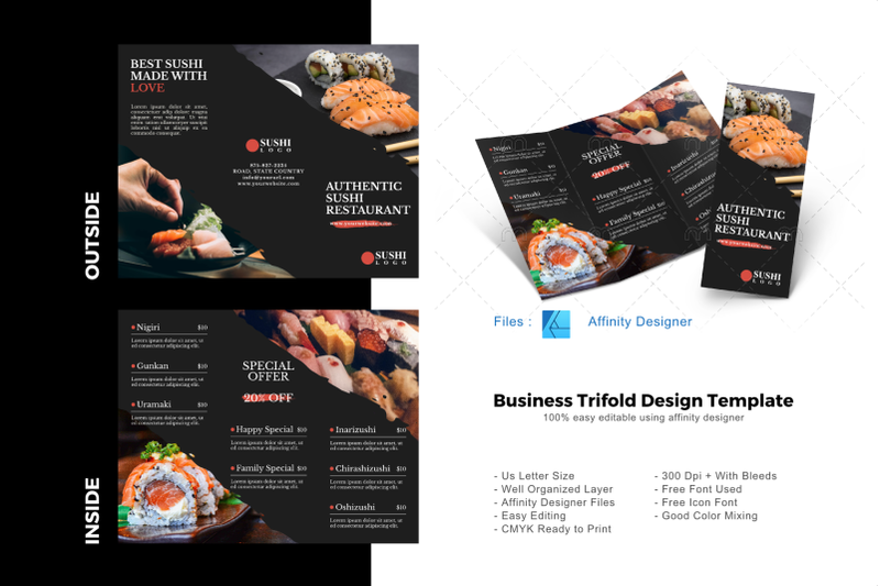 sushi-restaurant-trifold-brochure-template