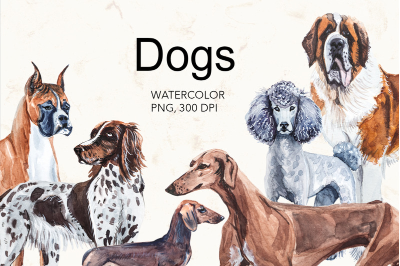 dogs-watercolor-collection