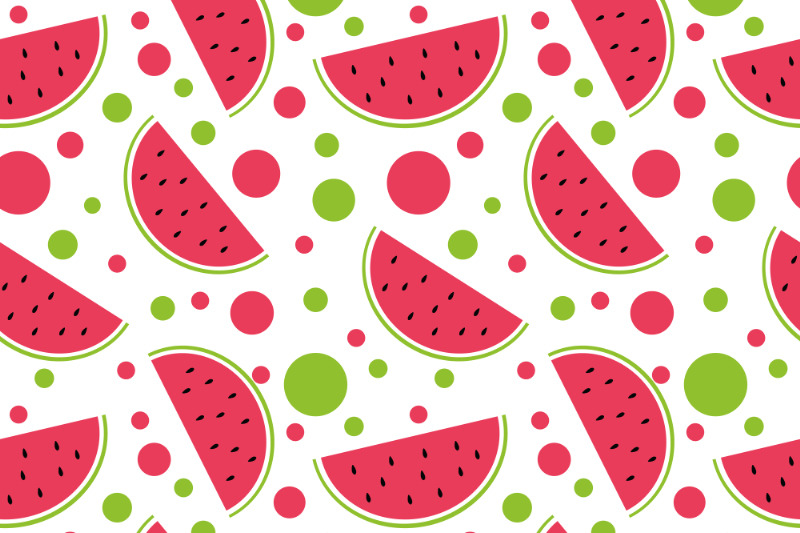 watermelon-and-circles-seamless-pattern-vector