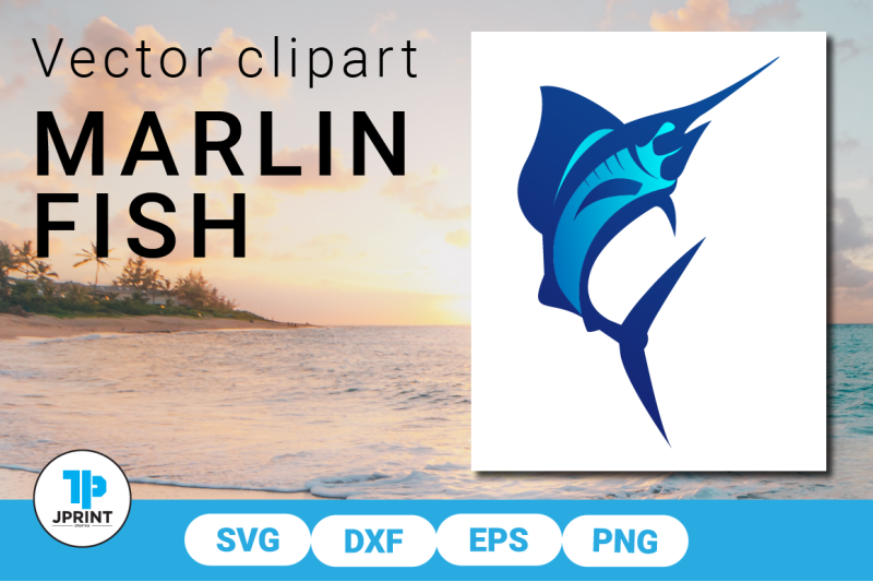 Download Marlin Fish - SVG DXF EPS PNG By Jprint Grafika ...