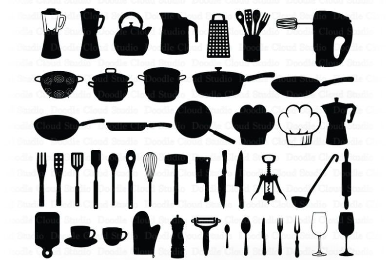 Download Kitchen SVG Bundle, Kitchen Tools, Baking SVG Cut Files ...