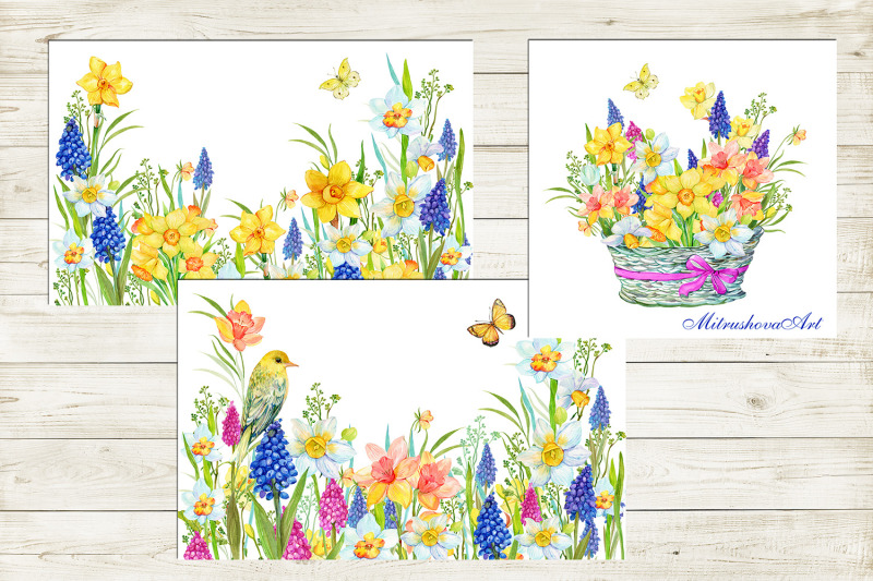 daffodil-clipart-watercolour-digital-narcissus-clip-art
