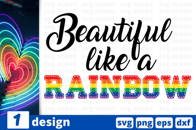 Download 1 BEAUTIFUL LIKE A RAINBOW svg bundle, lgbt quotes cricut ...