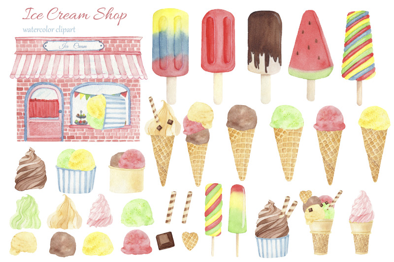ice-cream-popsicle-clipart-watercolor-ice-cream-shop-summer-clipart
