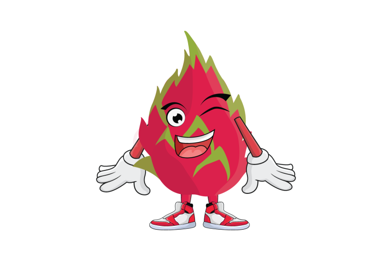 dragon-fruit-winking-cartoon-character-design