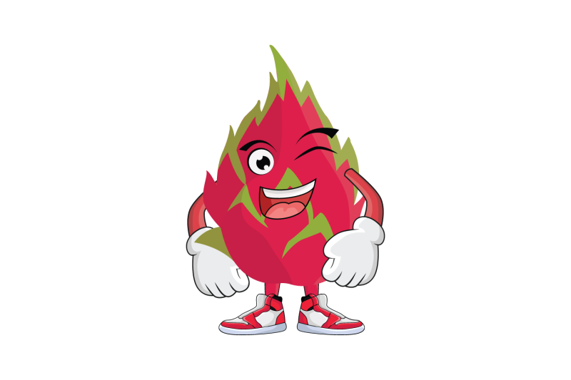 dragon-fruit-winking-cartoon-character-design