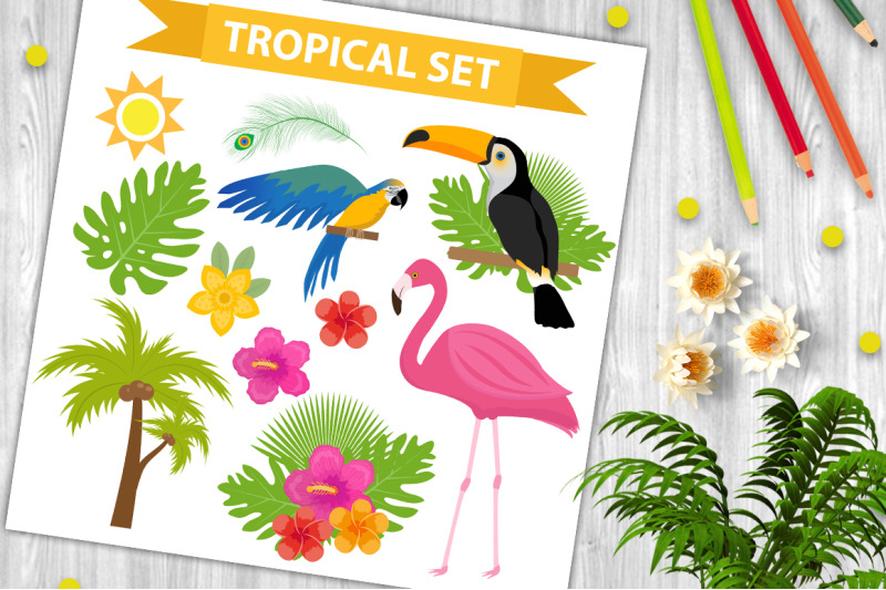 tropical-icon-set