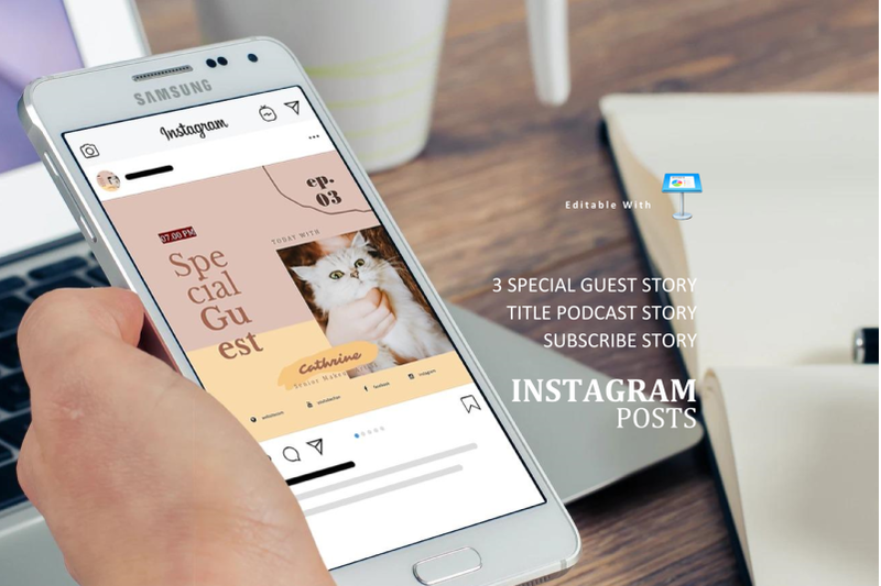 makeup-artist-podcast-instagram-stories-and-posts-keynote-template