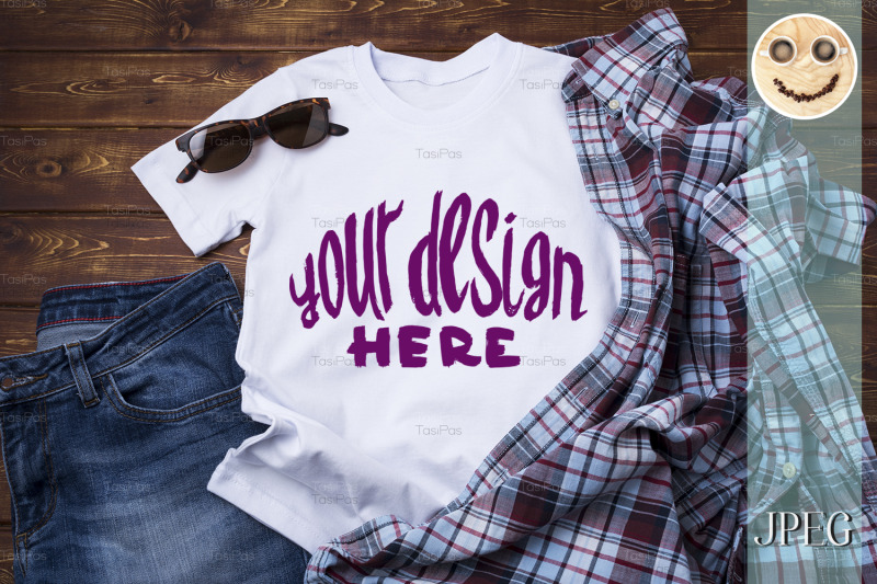 mens-t-shirt-mockup-with-checkered-shirt