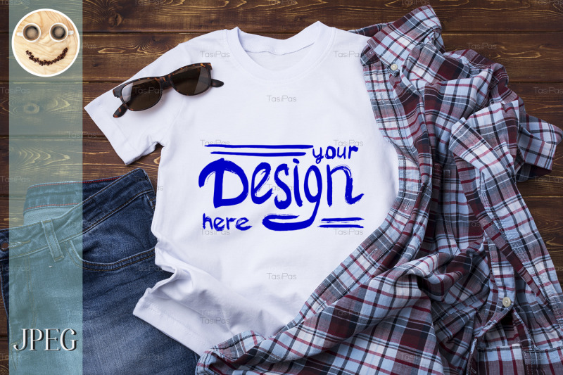 mens-t-shirt-mockup-with-checkered-shirt