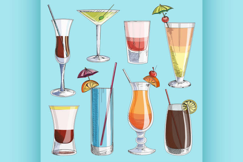 doodle-vector-cocktails