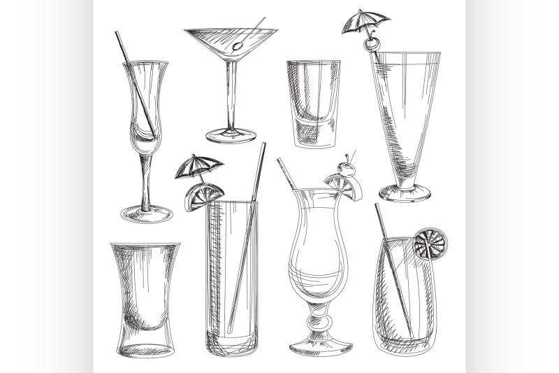 doodle-vector-cocktails