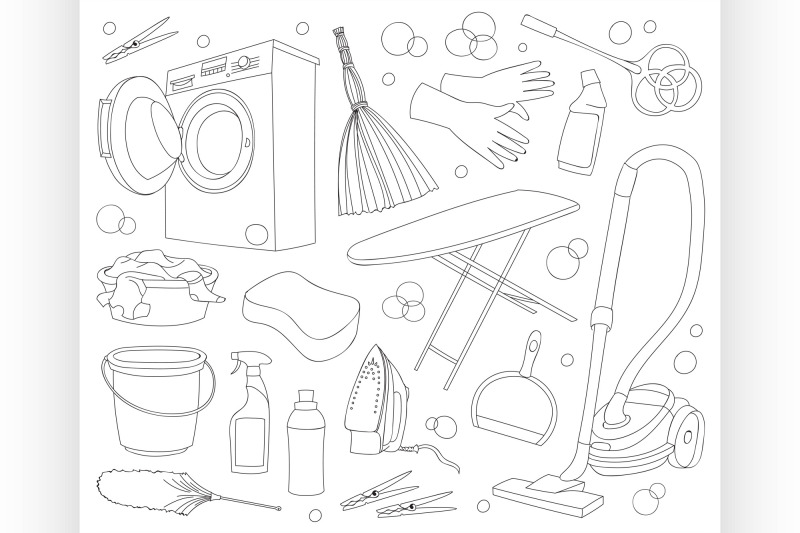 doodle-vector-set-of-cleanup