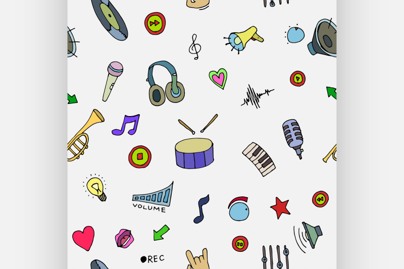 music-doodle-symbols-seamless-pattern