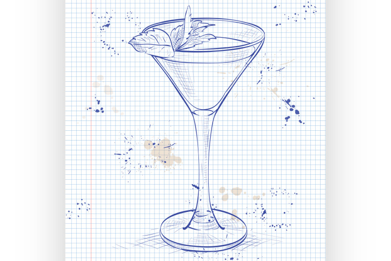 cocktail-alcoholic-stinger-on-a-notebook-page