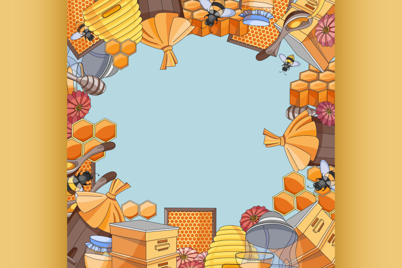 doodle-vector-set-of-apiary