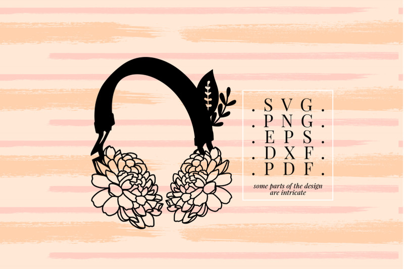 headphone-5-papercut-template-spring-floral-vinyl-svg-pdf