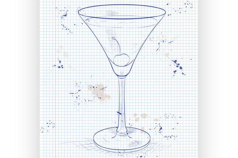 alcoholic-cocktail-rose-on-a-notebook-page