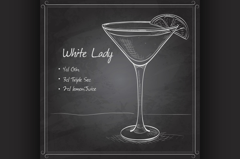 white-lady-cocktail-on-black-board