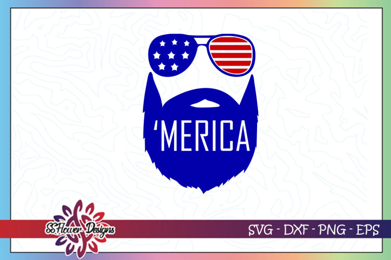 merica-bearded-glasses-svg-america