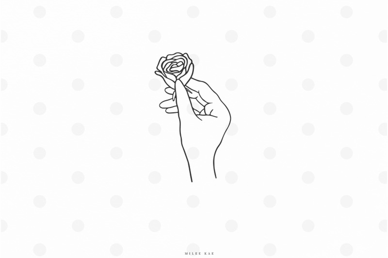 hand-with-rose-svg-cut-file