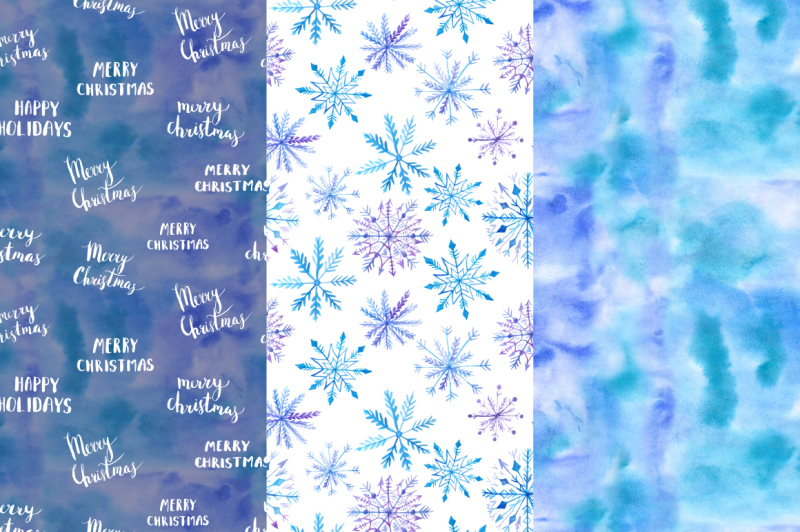 watercolor-christmas-snow-patterns