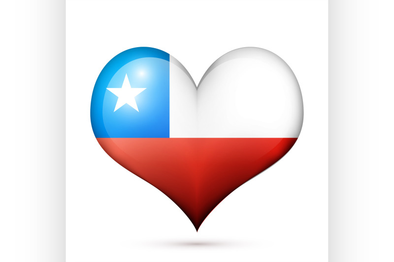 Chile Heart flag icon By Netkoff | TheHungryJPEG