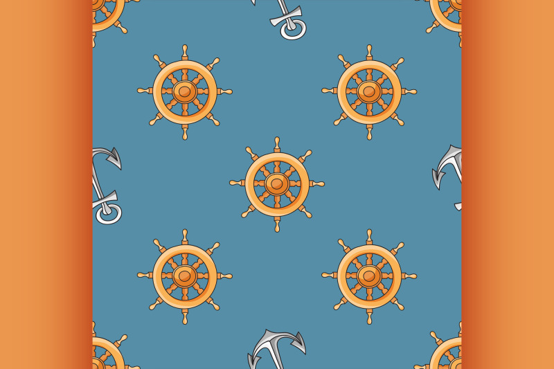 nautical-or-marine-themed-seamless-pattern-with-anchor-and-helm
