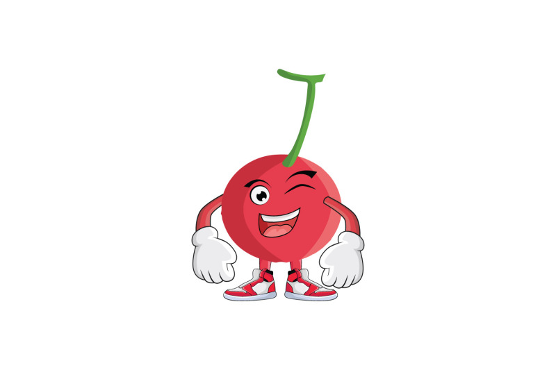 cherry-fruit-smile-wink-cartoon-character-design