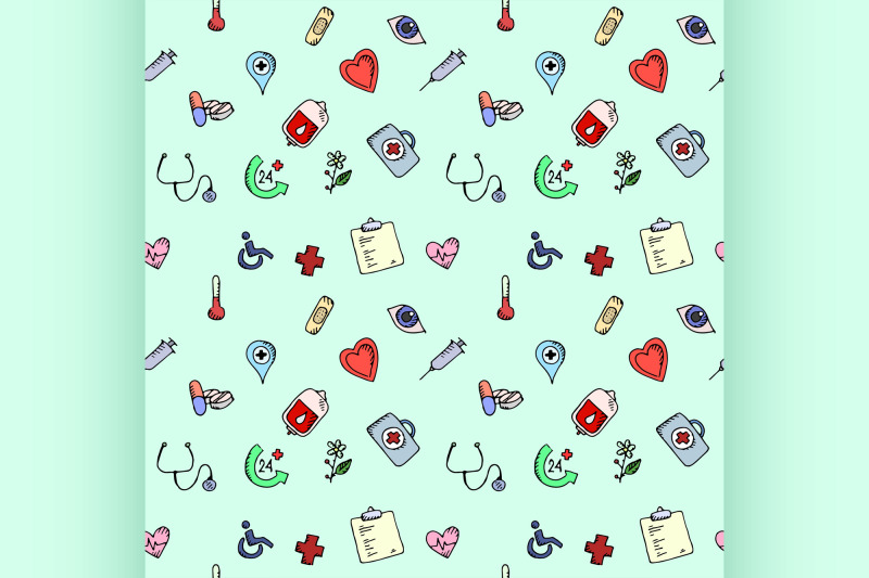 seamless-pattern-medical-icons-set