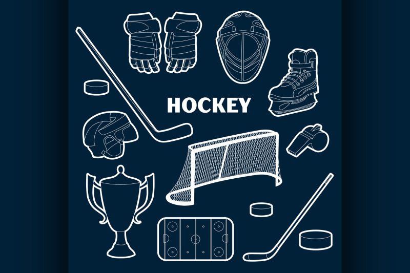 hockey-icons-set