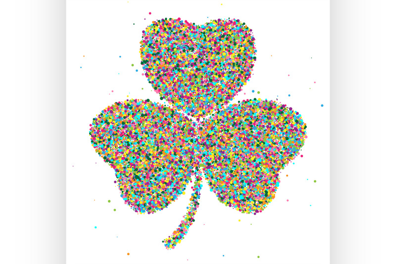 shamrock-consisting-of-colored-particles